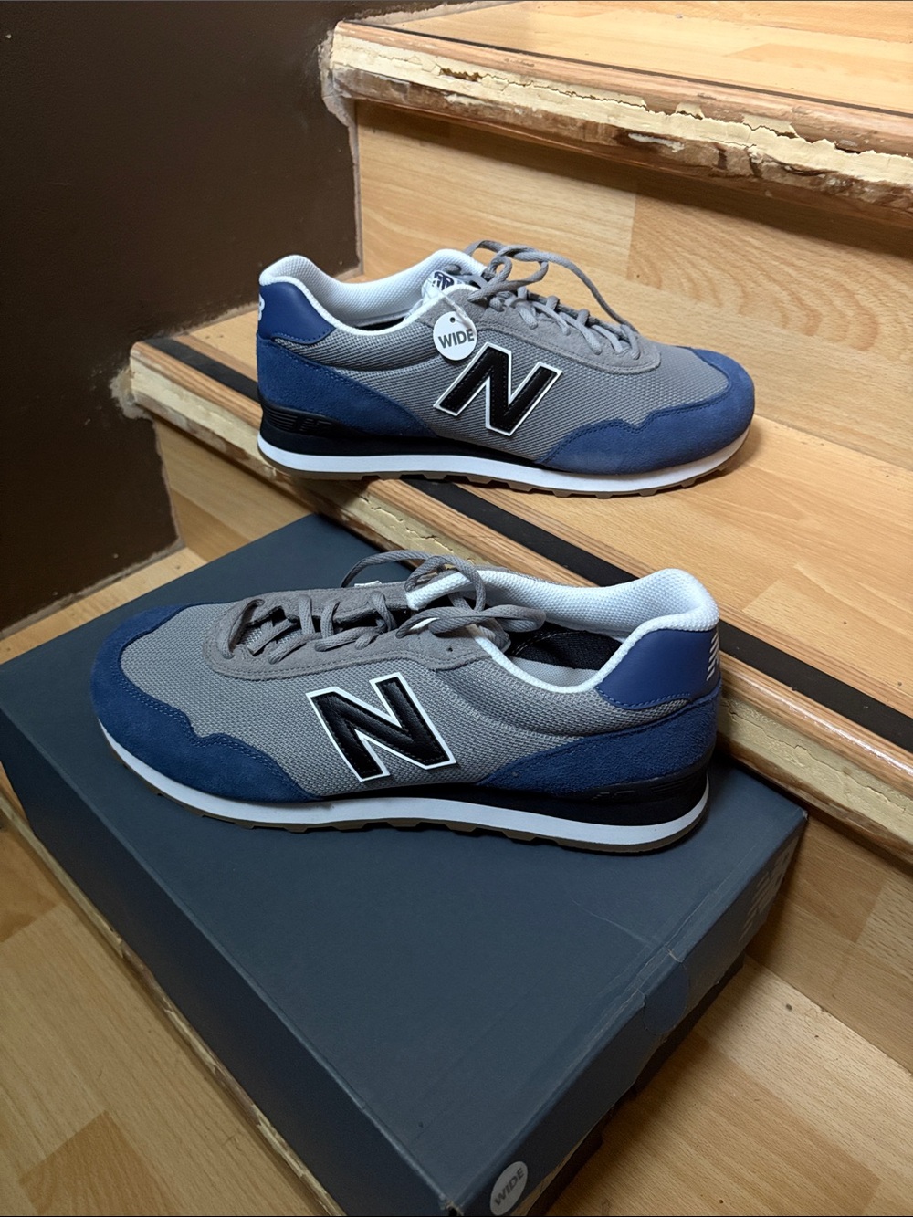 New Balance Men's Gray & Blue Casual Running Shoes - Wide Brand New